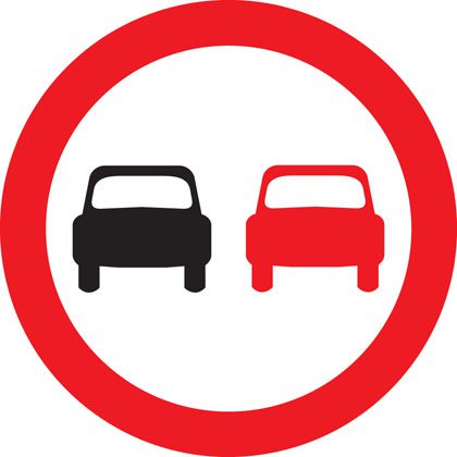 Sign Giving Order No Overtaking No overtaking sign