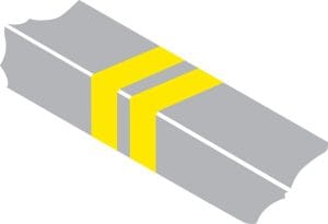 Double yellow line on kerb