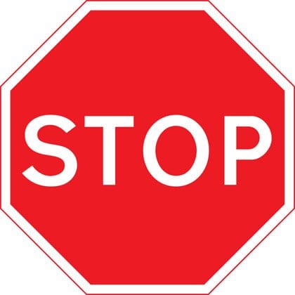 Stop road sign