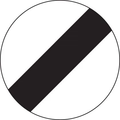 National speed limit road sign