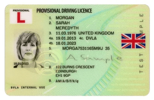 Provisional driving licence
