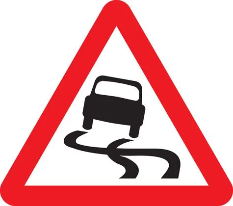 Warning road sign UK