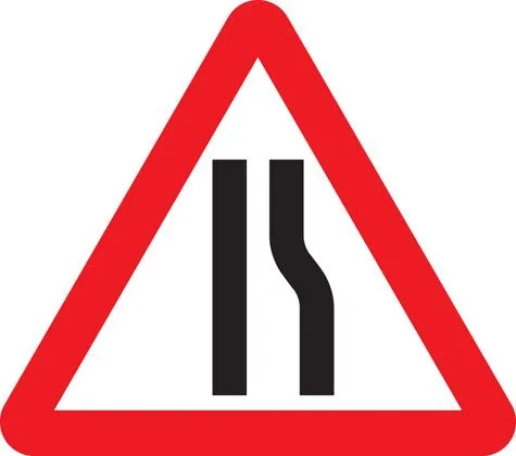 Warning road sign UK